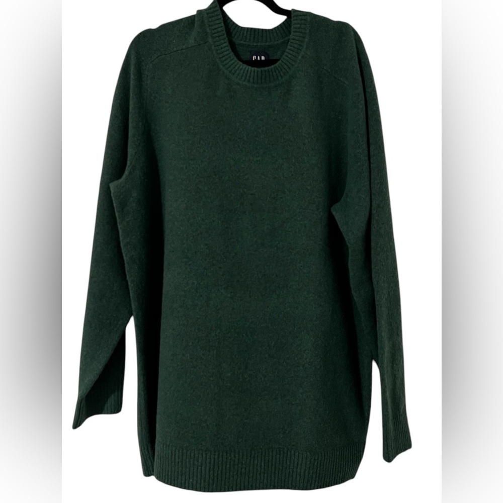 Menās GAP Recycled Crewneck Pine Green Sweater